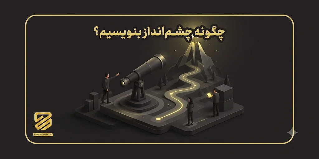 چگونه چشم‌انداز بنویسیم؟ راهنمای عملی تدوین چشم‌انداز حرفه‌ای برای سازمان و کسب‌وکار